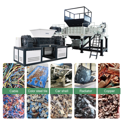 Heavy-Duty Twin Shaft Shredder Ideal for Metal Recycling