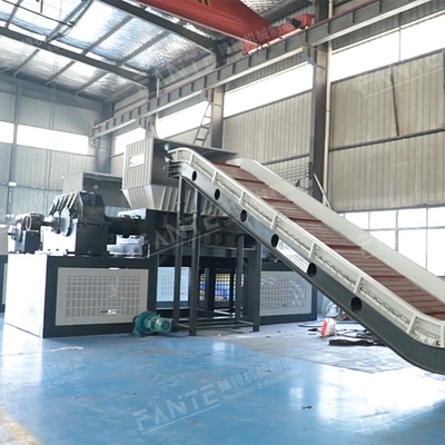 Heavy Duty Double Rotor Industrial Shredder for Textile Waste Cotton Cloth Fiber Recycling Production Line