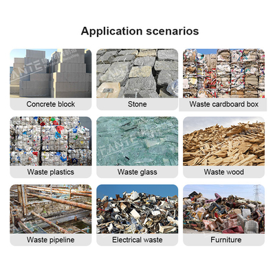 CE Certified Double Shaft Shredder Machine for Construction Demolition Waste Concrete Wood Metals