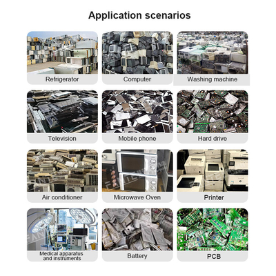 Double Shaft Shredder for Phones Computers Routers Printer Shells and Mixed Electronic Waste