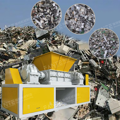 Double Shaft Shredder for Phones Computers Routers Printer Shells and Mixed Electronic Waste