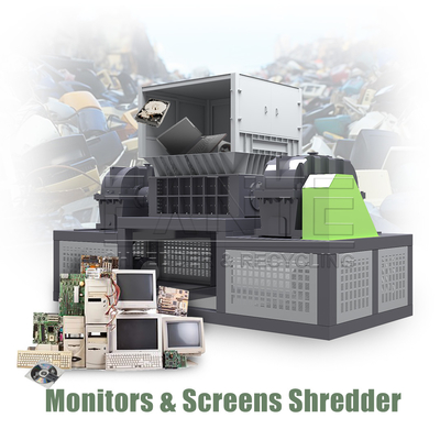 Industrial E Waste Shredder for Tablets Printers Circuit Boards Mobile Phones and Power Supplies