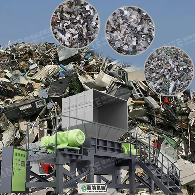 Industrial E Waste Shredder for Tablets Printers Circuit Boards Mobile Phones and Power Supplies