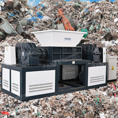 Heavy Duty Dual Shaft Waste Shredder for Metal Turnings Steel Scrap Copper Radiators